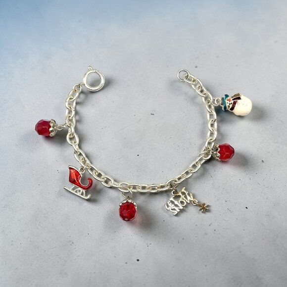 Jewelry - Silver-Tone Holiday Charm Bracelet